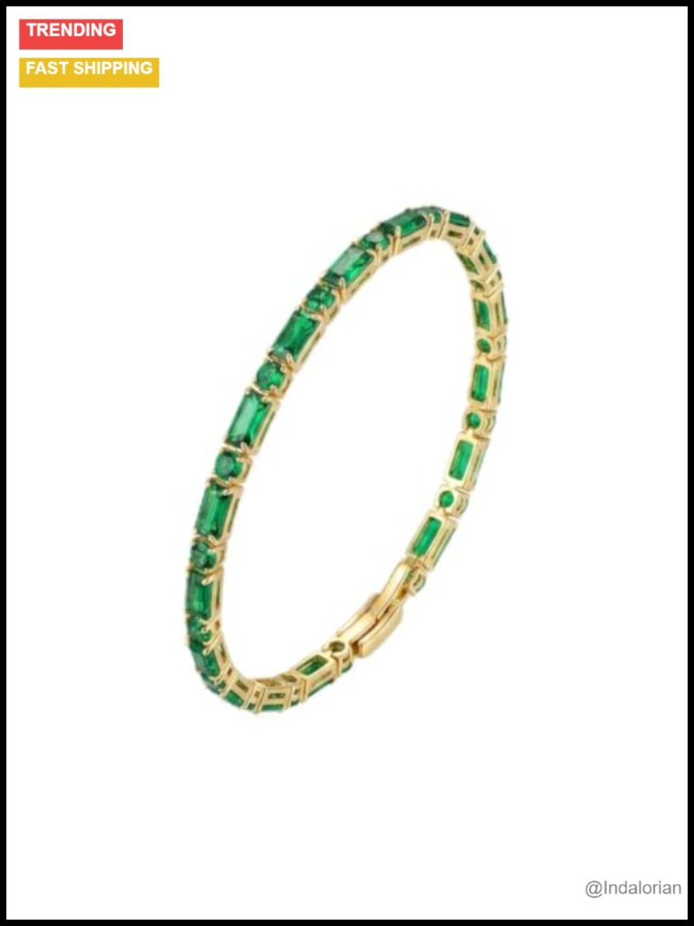 Cubic Zirconia Tennis Bracelet 7 Inch Titanium Steel Women's Jewelry